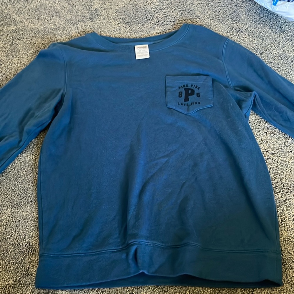 pink long sleeve pull over